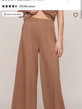 Zsupply Relaxed Wide-Leg Jersey Pants in Brown